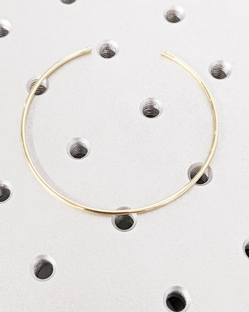 14K Yellow Gold Diamond Cuff Bangle: Open Bracelet with Salt and Pepper Diamond Accents, Thin Open Cuff Bangle, Birthday Gift for Her