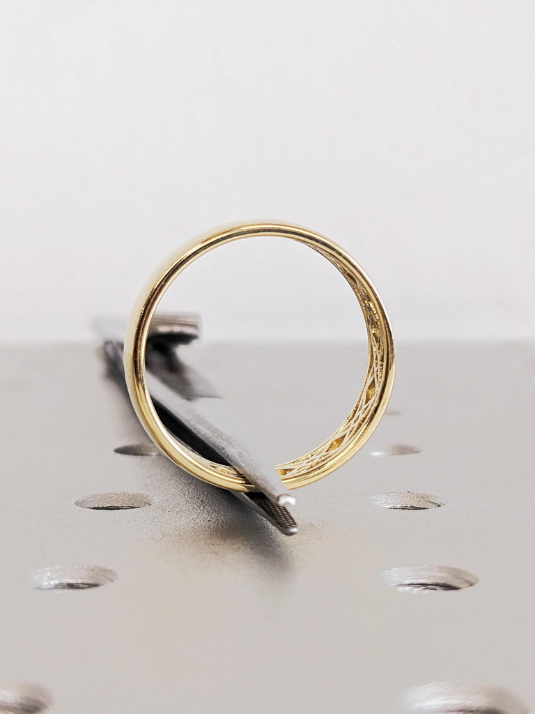 Hidden Celtic Knot 6mm Wedding Band, 14K Gold Ring, Custom Men's Celtic Eternity Ring, Unique Engagement Ring, Wedding Anniversary Gift
