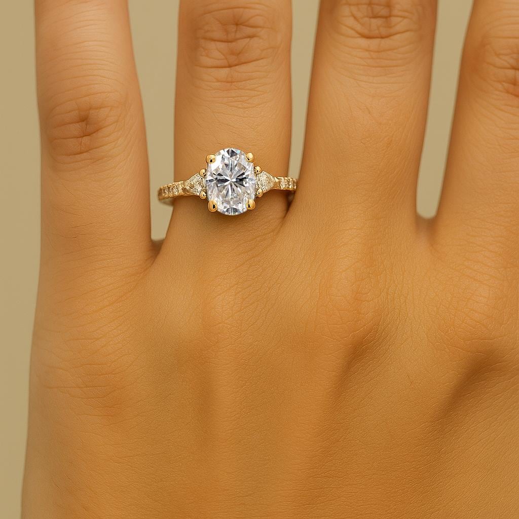 Promise Ring for Her, Half Eternity Diamond Ring, Handmade Rings