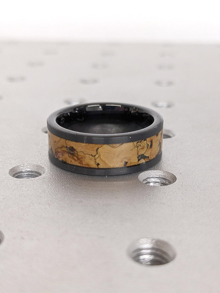 Unique 8MM Wide Dinosaur Promise Ring for Him: Tungsten Carbide, Comfort Fit Wedding Band