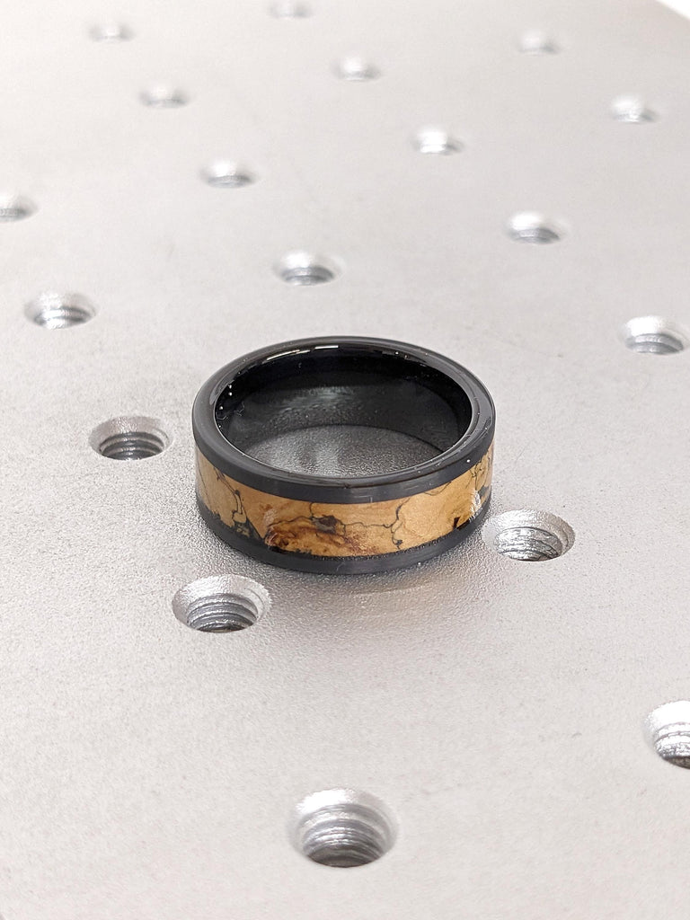 Unique 8MM Wide Dinosaur Promise Ring for Him: Tungsten Carbide, Comfort Fit Wedding Band