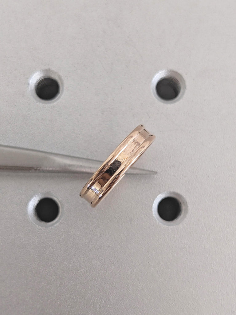 Dainty Wedding Band, 18k/14k Rose Gold Rings Women, Gold Stacking Ring