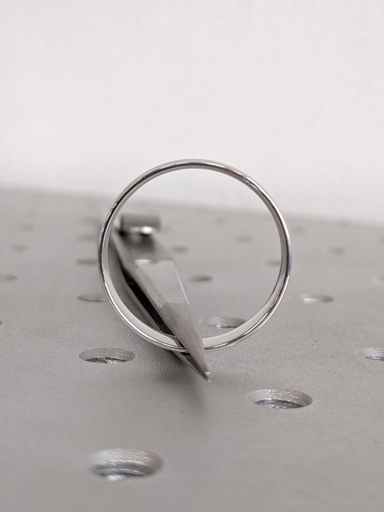 Modern Everyday Wear Solid Gold Rings for Men | 5mm White Gold Band