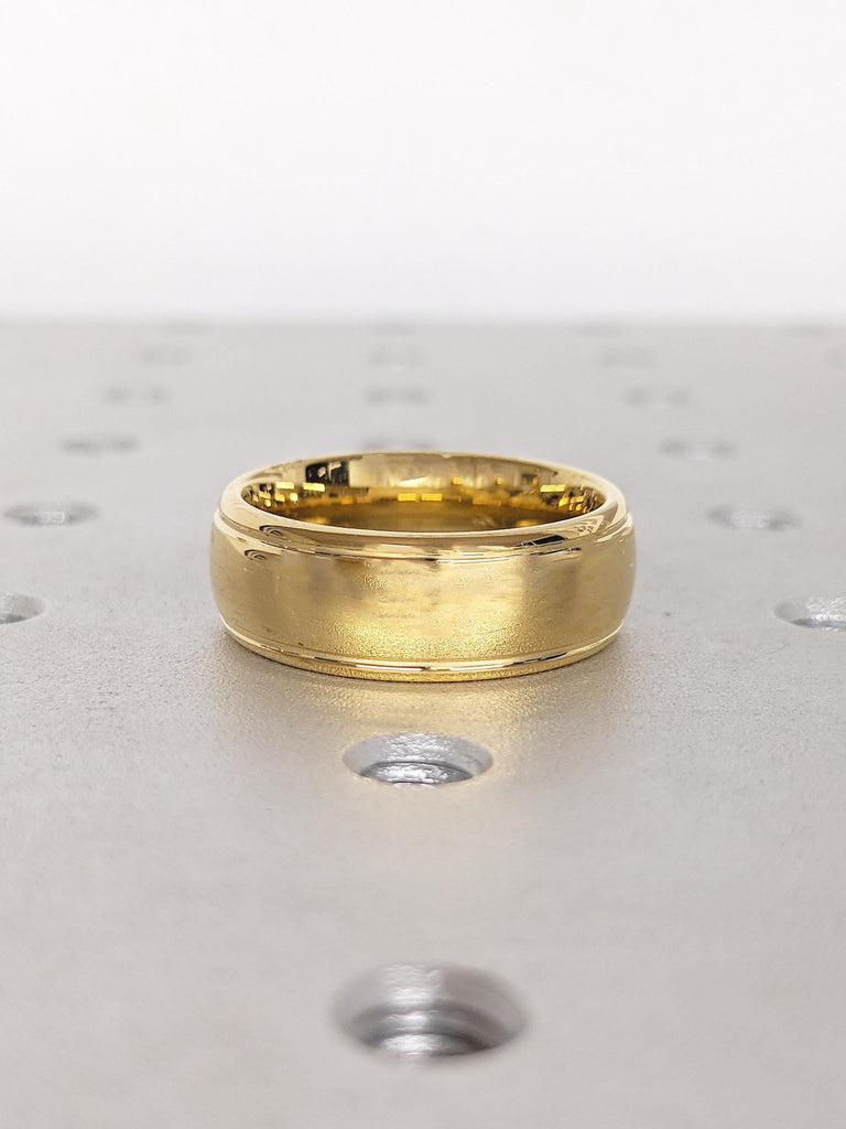 Tungsten Ring Men, Domed Polished Ring