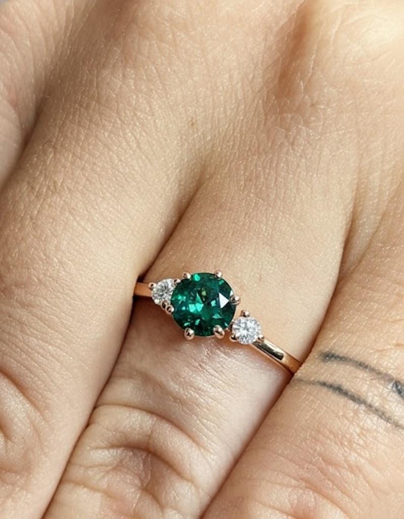 Lab Grown Emerald Ring