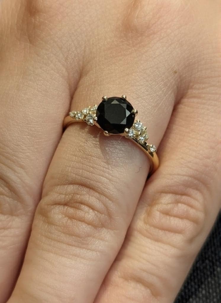 Vintage Diamond Cluster Wedding Anniversary Ring for Women