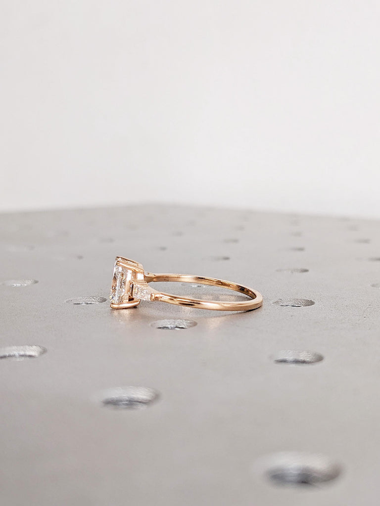 Cushion Lab Grown Diamond Ring, IGI Certified Lab Diamond Ring, 18K Rose Gold, Engagement Wedding Anniversary Promise Ring, Bridal Jewelry image #2
