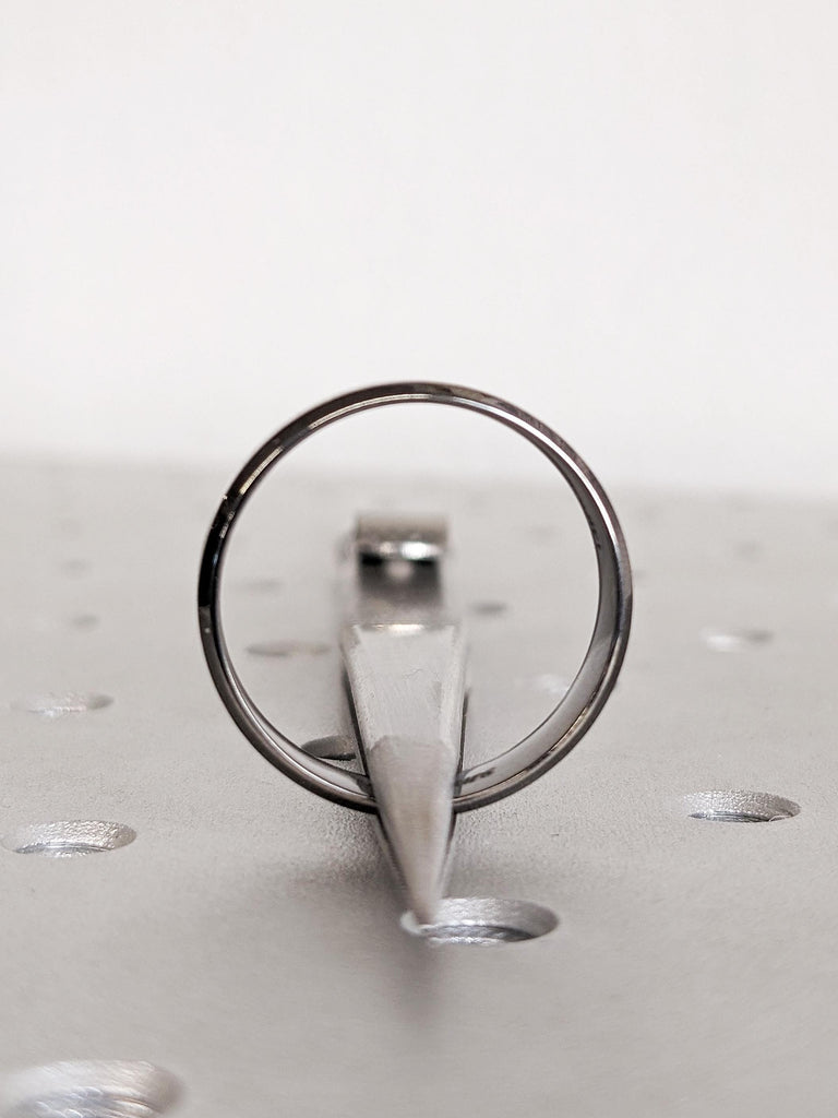 Elegant Black Gold 5mm Wedding Band, 14K Black Plain Comfort Fit Men's Engagement Ring