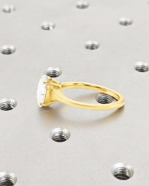 0.5CT Oval Lab Grown Diamond Solitaire Ring | Oval Engagement Ring | Modern Tapered Shank Wedding Ring | 14K Solid Gold Promise Ring for Her