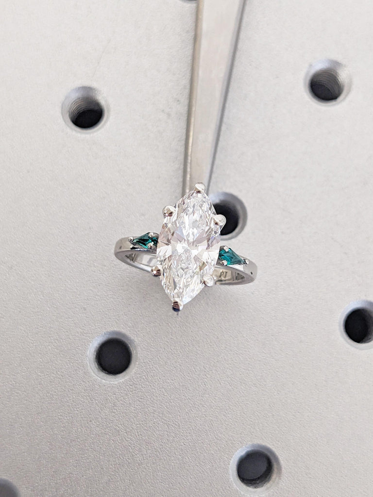 0.5-4ct Marquise Moissanite Engagement Ring