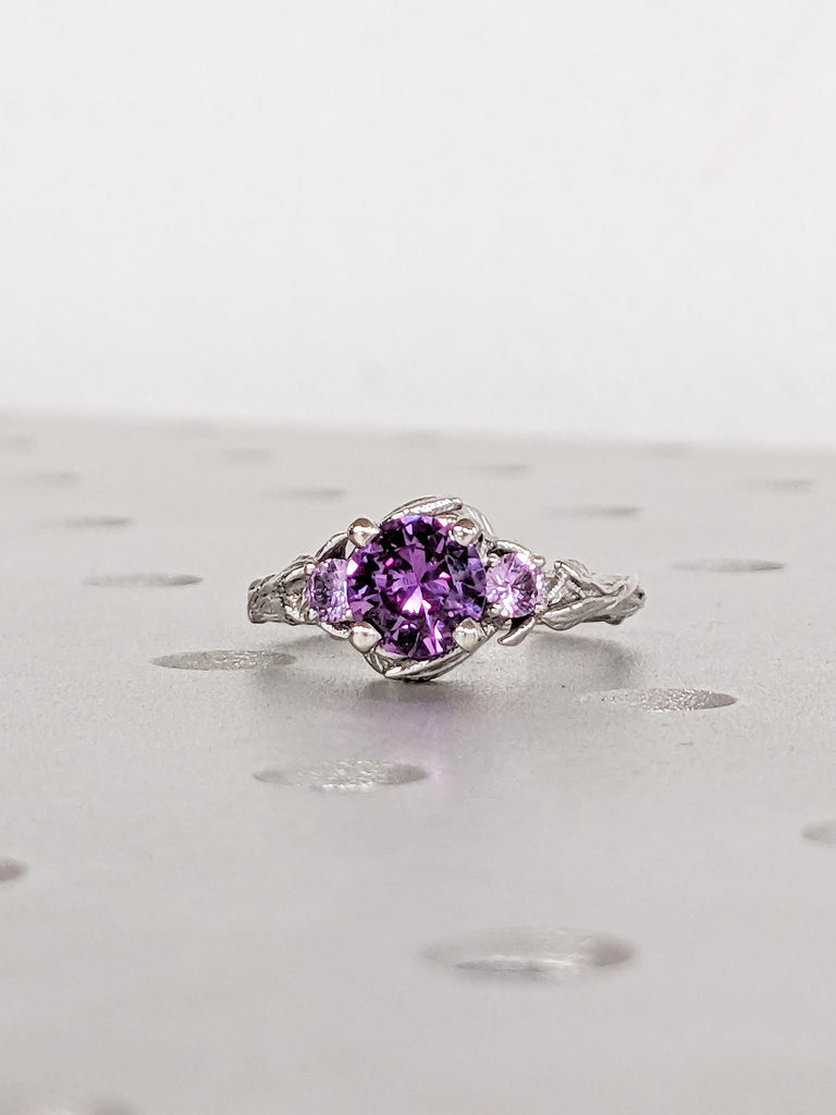 Unique Three Stone June Birthstone