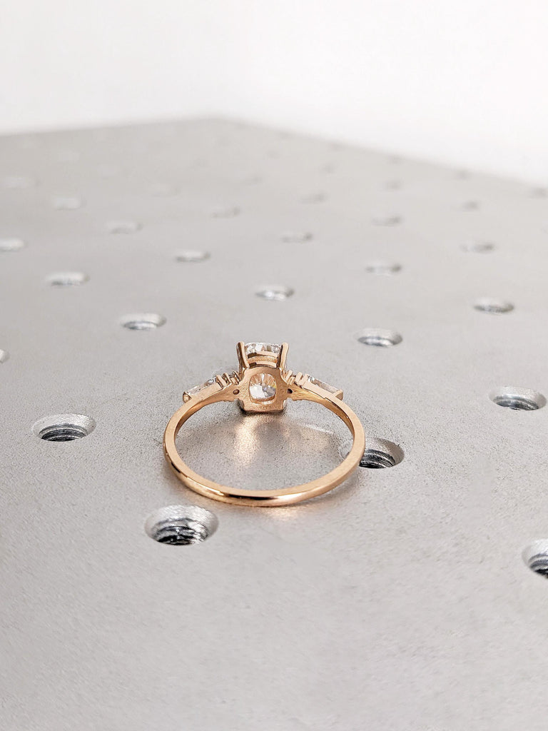 Cushion Lab Grown Diamond Ring, IGI Certified Lab Diamond Ring, 18K Rose Gold, Engagement Wedding Anniversary Promise Ring, Bridal Jewelry image #4