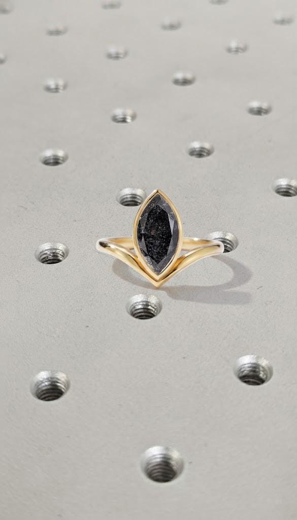 Marquise Engagement Ring, Solitaire Ring