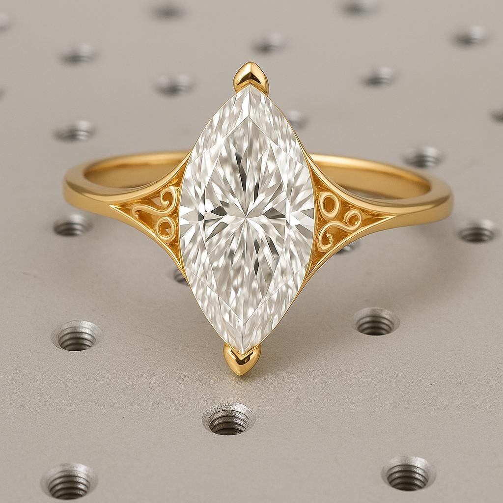 Marquise Lab Grown Diamond Engagement Ring