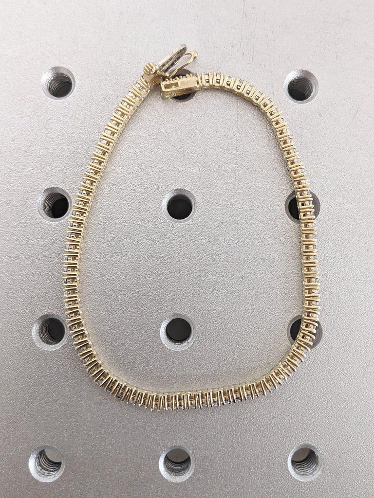 3 Carat Tennis Bracelet | VS1 Lab Grown Diamond Stackable Infinity Bracelet | 14K/18K Solid Gold Four Prong Set CVD Diamond Wedding Bracelet image #4