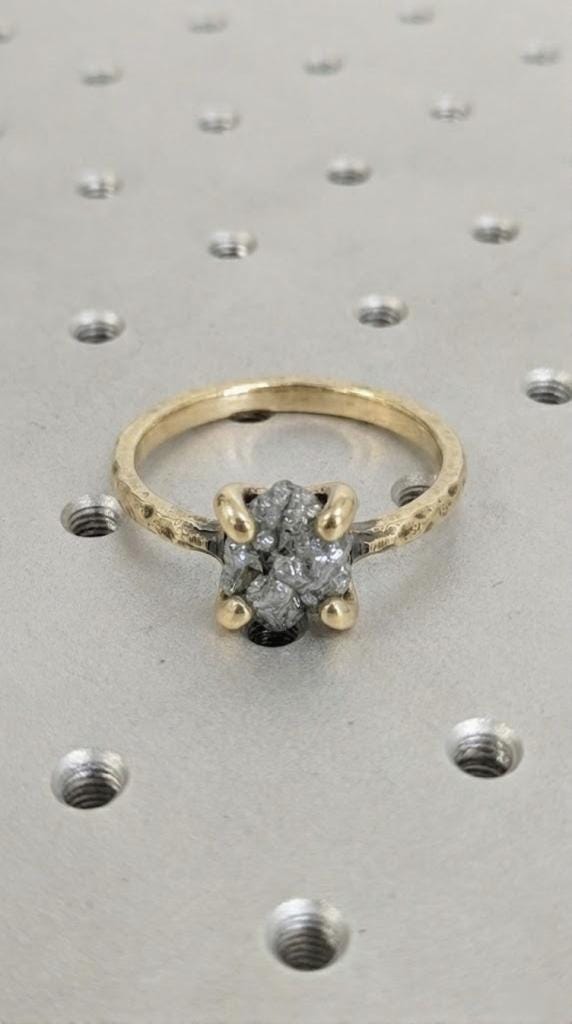 1-3 Carat Raw Diamond Ring