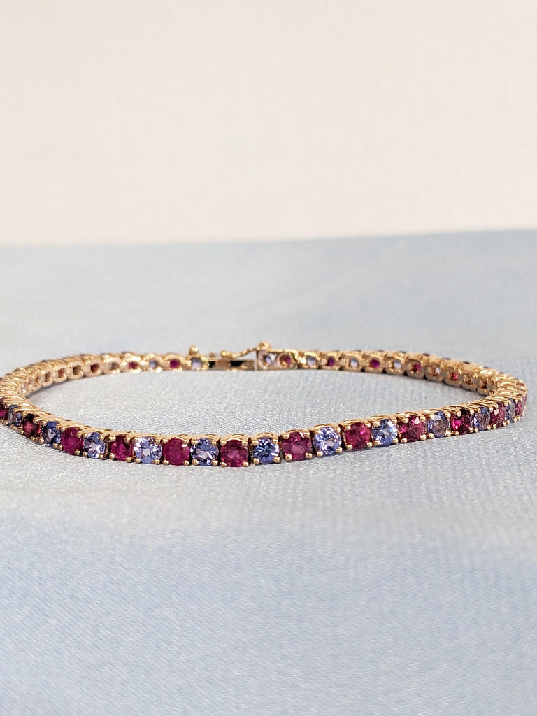 Minimalist 14k Rose Gold Tennis Bracelet