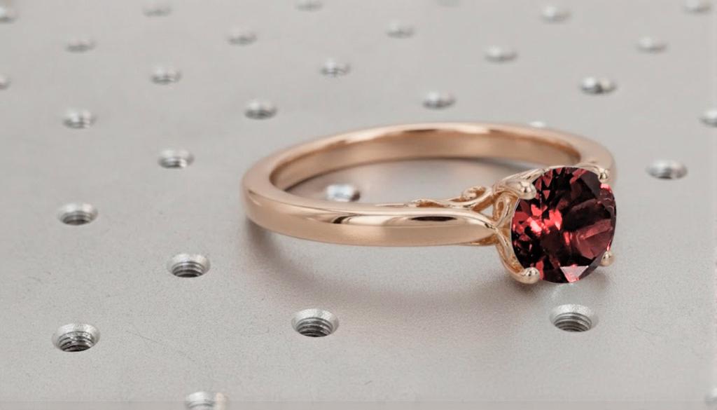 Ruby Engagement Ring, Vintage 14k Rose Gold Solitaire Ring, Dainty Handmade Ring for Women, Lab Grown Ruby Filigree Ring, July Birthstone image #2