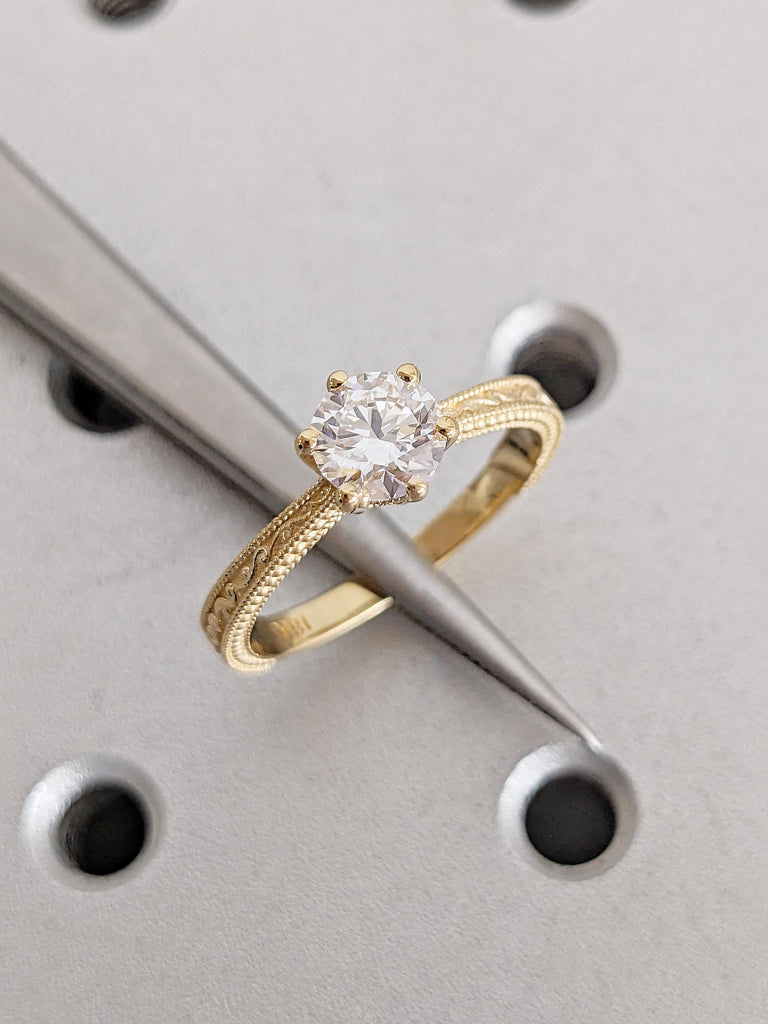 Solitaire Moissanite Ring for Her