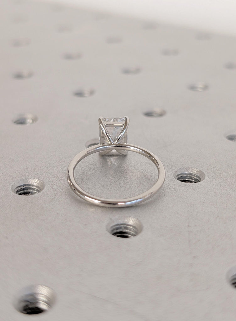 Radiant Moissanite Engagement Ring, 14K Gold / 18k Gold / Platinum Promise Ring, Moissanite Solitaire Rings, Everyday Jewelry, Ring For Her image #7