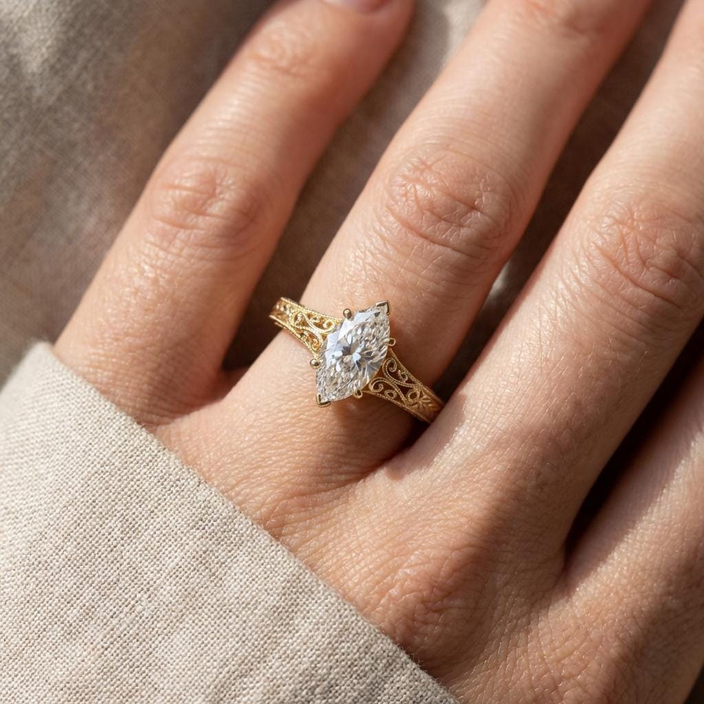 Vintage Style Engagement Ring