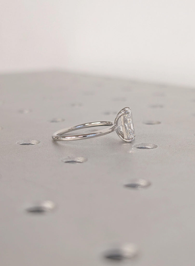 Radiant Moissanite Engagement Ring, 14K Gold / 18k Gold / Platinum Promise Ring, Moissanite Solitaire Rings, Everyday Jewelry, Ring For Her image #6
