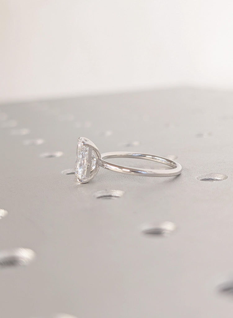 Radiant Moissanite Engagement Ring, 14K Gold / 18k Gold / Platinum Promise Ring, Moissanite Solitaire Rings, Everyday Jewelry, Ring For Her image #8
