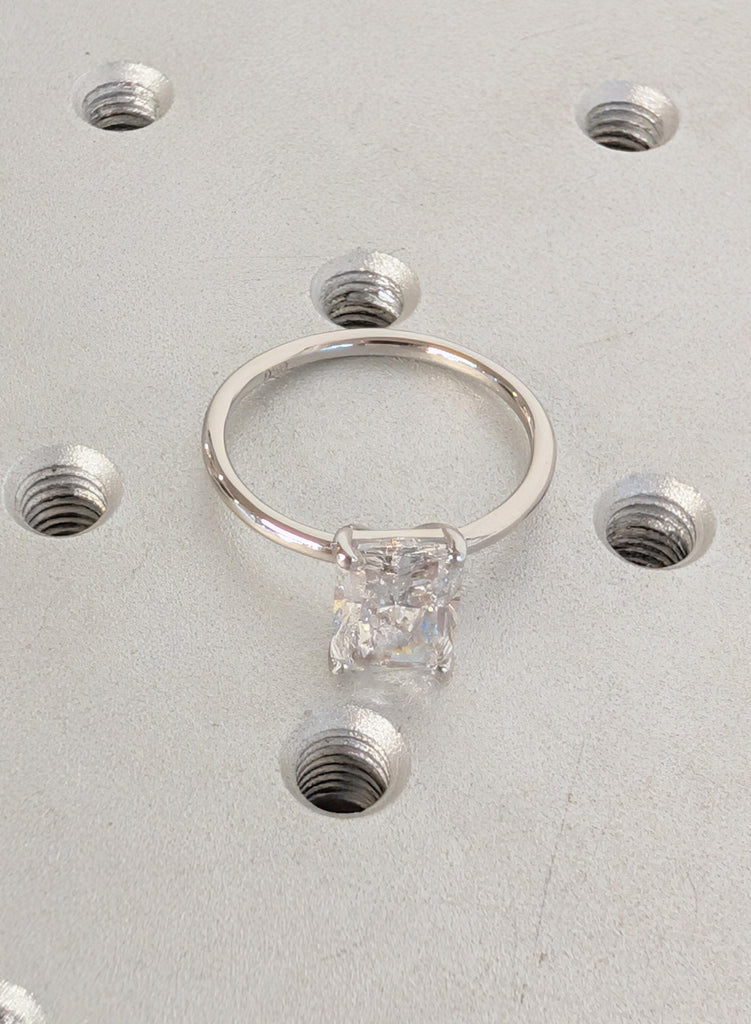 Radiant Moissanite Engagement Ring, 14K Gold / 18k Gold / Platinum Promise Ring, Moissanite Solitaire Rings, Everyday Jewelry, Ring For Her image #10