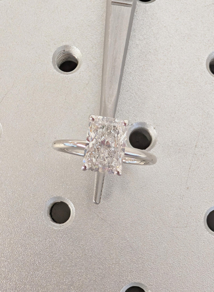 Radiant Moissanite Engagement Ring, 14K Gold / 18k Gold / Platinum Promise Ring, Moissanite Solitaire Rings, Everyday Jewelry, Ring For Her image #12