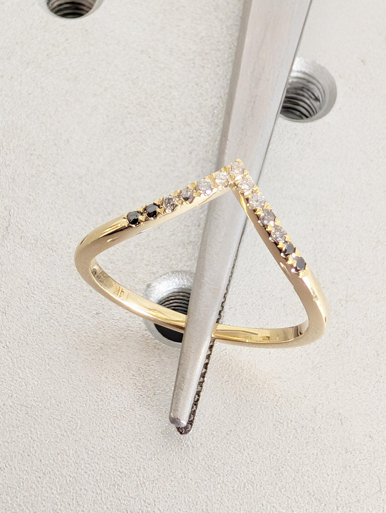 Ombre Diamond Wedding Band