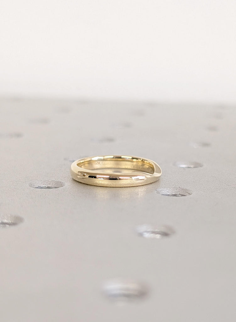 Wedding Band Women, 14K Yellow Gold Stacking Ring For Women, Matching Ring For Her, Ring Stacks, Minimalist Solid Gold Ring, Promise Ring image #8