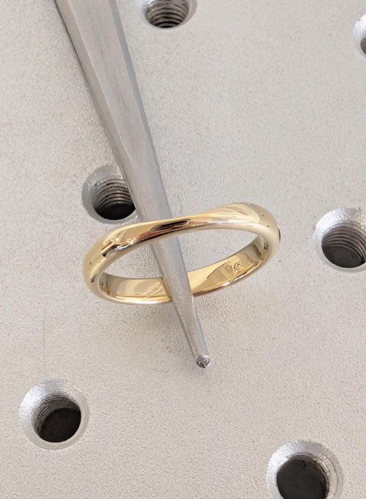 Wedding Band Women, 14K Yellow Gold Stacking Ring For Women, Matching Ring For Her, Ring Stacks, Minimalist Solid Gold Ring, Promise Ring image #16