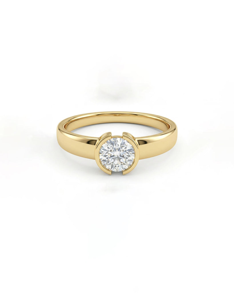 0.5ct Moissanite Engagement Ring