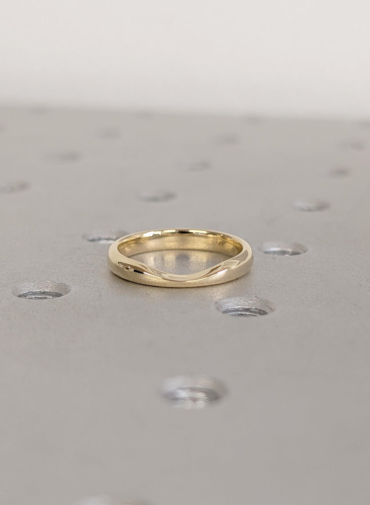 Wedding Band Women, 14K Yellow Gold Stacking Ring For Women, Matching Ring For Her, Ring Stacks, Minimalist Solid Gold Ring, Promise Ring image #5