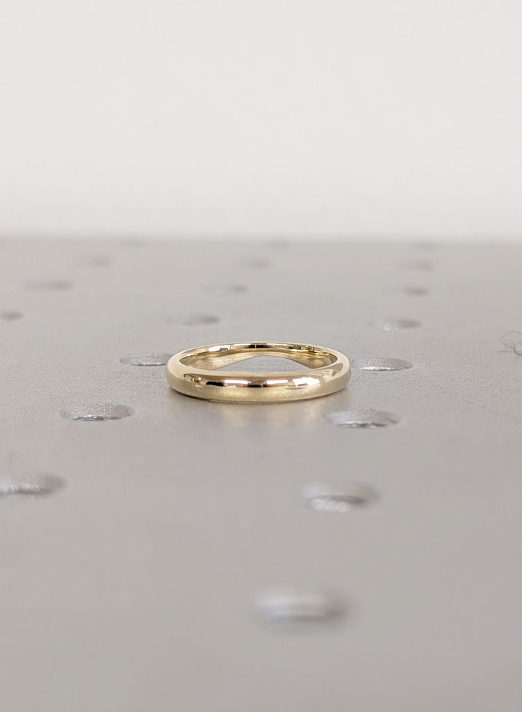Wedding Band Women, 14K Yellow Gold Stacking Ring For Women, Matching Ring For Her, Ring Stacks, Minimalist Solid Gold Ring, Promise Ring image #9