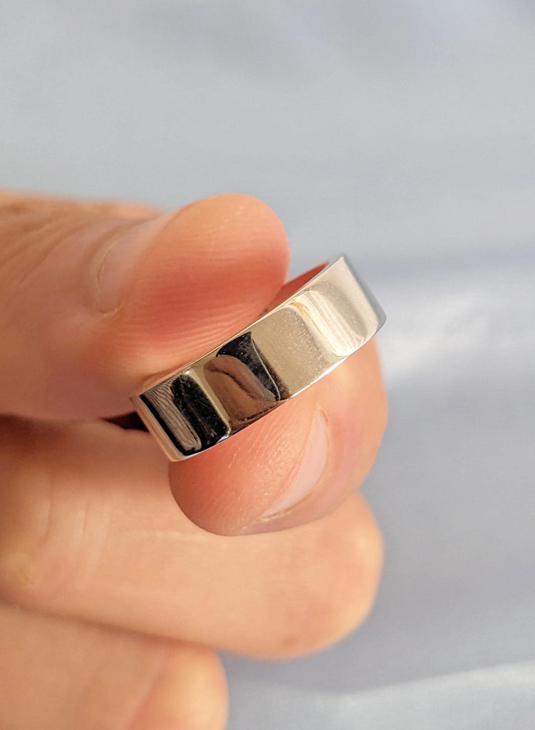 6mm Men's Diamond Wedding Band, 14K 18K Gold Wedding Ring For Men, Promise Rings For Him, Men's Modern Wedding Band, Handmade Gold Jewelry image #9