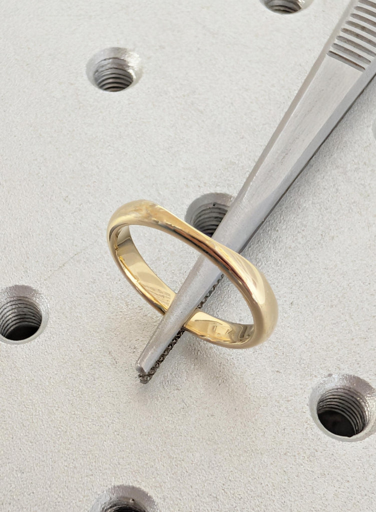 Wedding Band Women, 14K Yellow Gold Stacking Ring For Women, Matching Ring For Her, Ring Stacks, Minimalist Solid Gold Ring, Promise Ring