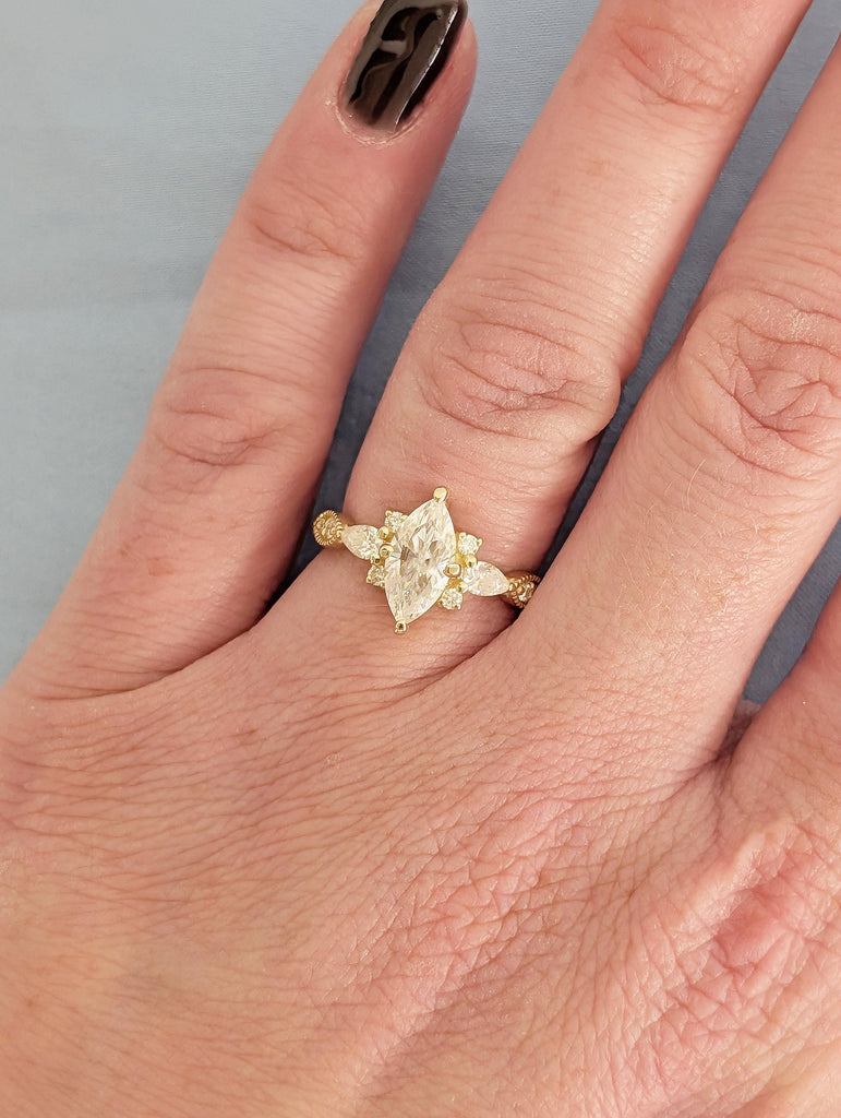 Art Deco 14K Yellow Gold Engagement Ring