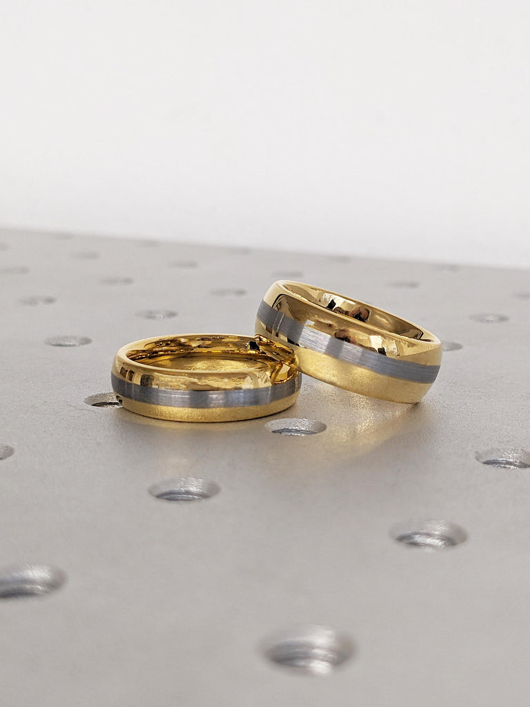 Gold Tungsten Ring