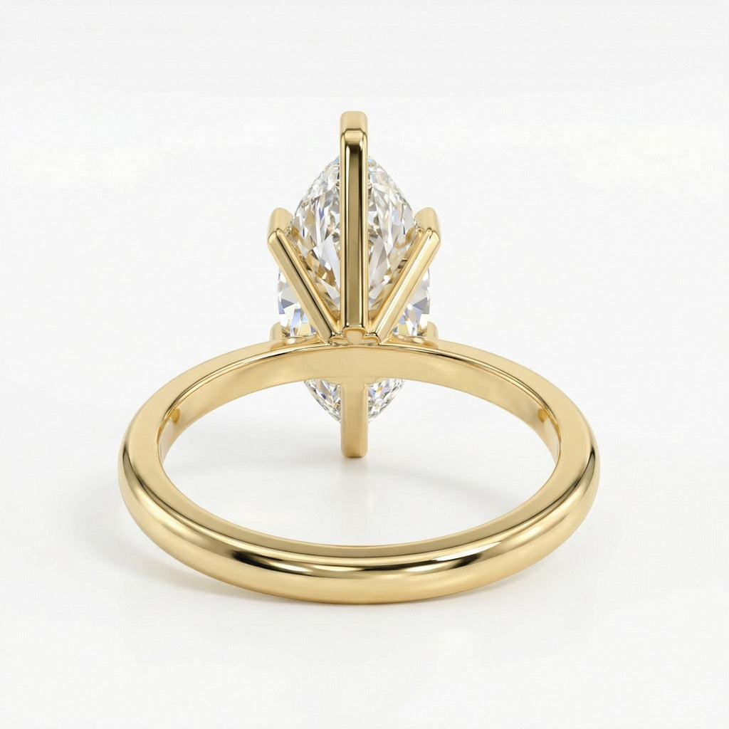 3 Carat Marquise Diamond Solitair Engagement Ring | Certified IGI Diamond 14k Gold Rings for Women | Lab Created Diamond Promise Ring image #4