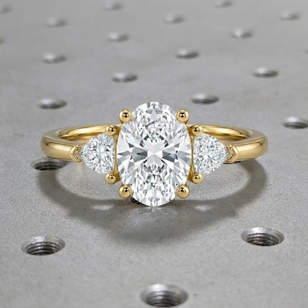 Oval Moissanite Engagement Ring
