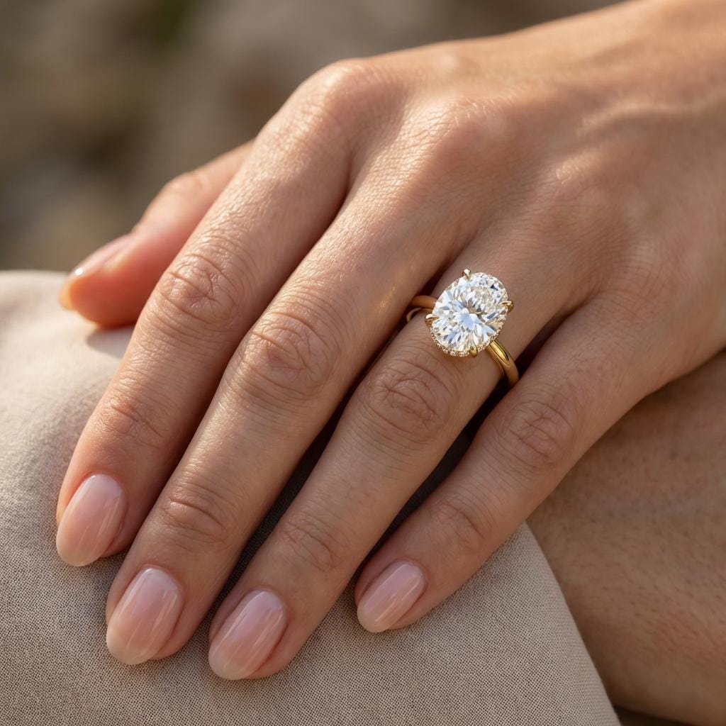 5ct Oval Moissanite Ring