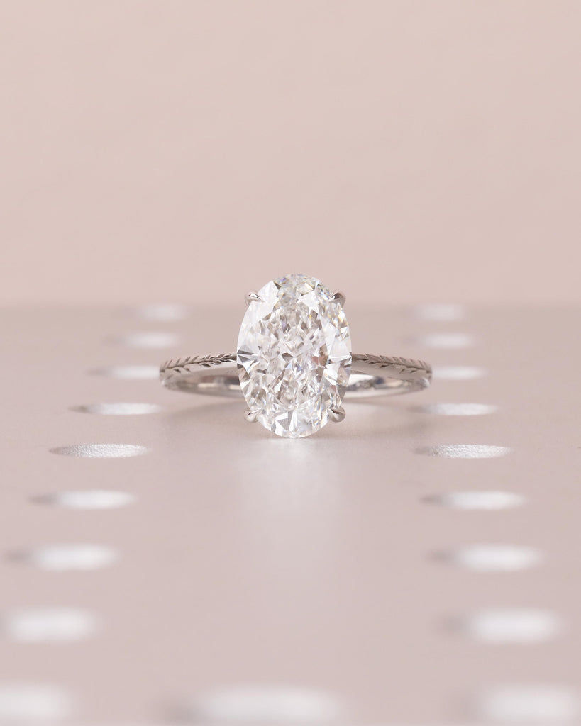 Oval Lab Grown Diamond Engagement Ring