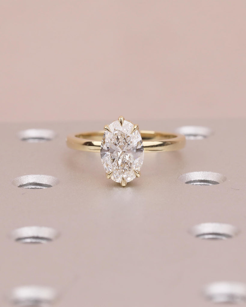 Oval Moissanite Engagement Ring
