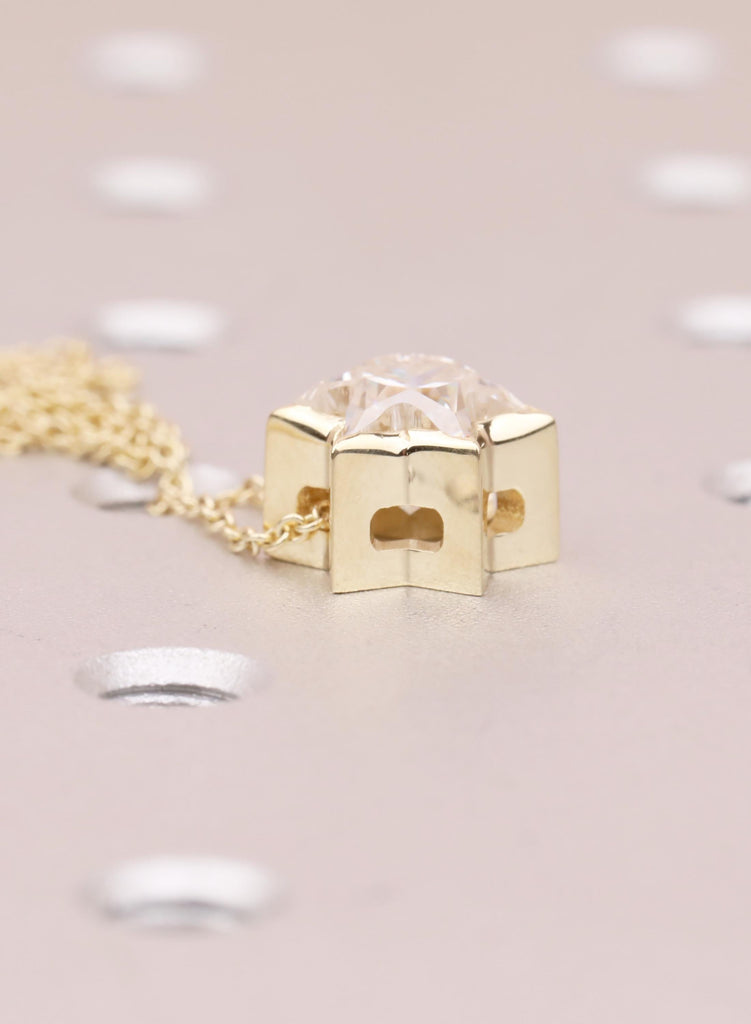 Unique Moissanite Star of David Necklace | 14k/18k Gold Magen David Pendant | Religious Jewish Star Necklace | Gold Jewelry image #7