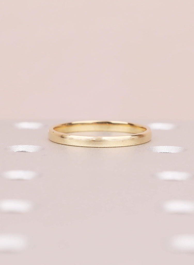 2mm Women's Stackable Ring, 18K Solid Gold, Minimalist Dainty Skinny Women's Ring image #7