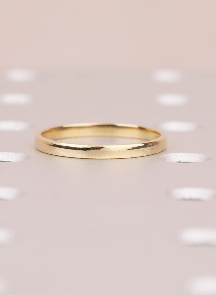 2mm Women's Stackable Ring, 18K Solid Gold, Minimalist Dainty Skinny Women's Ring image #4
