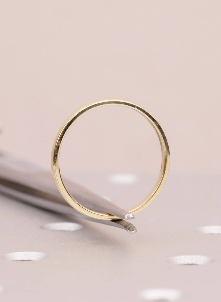 2mm Women's Stackable Ring, 18K Solid Gold, Minimalist Dainty Skinny Women's Ring image #11