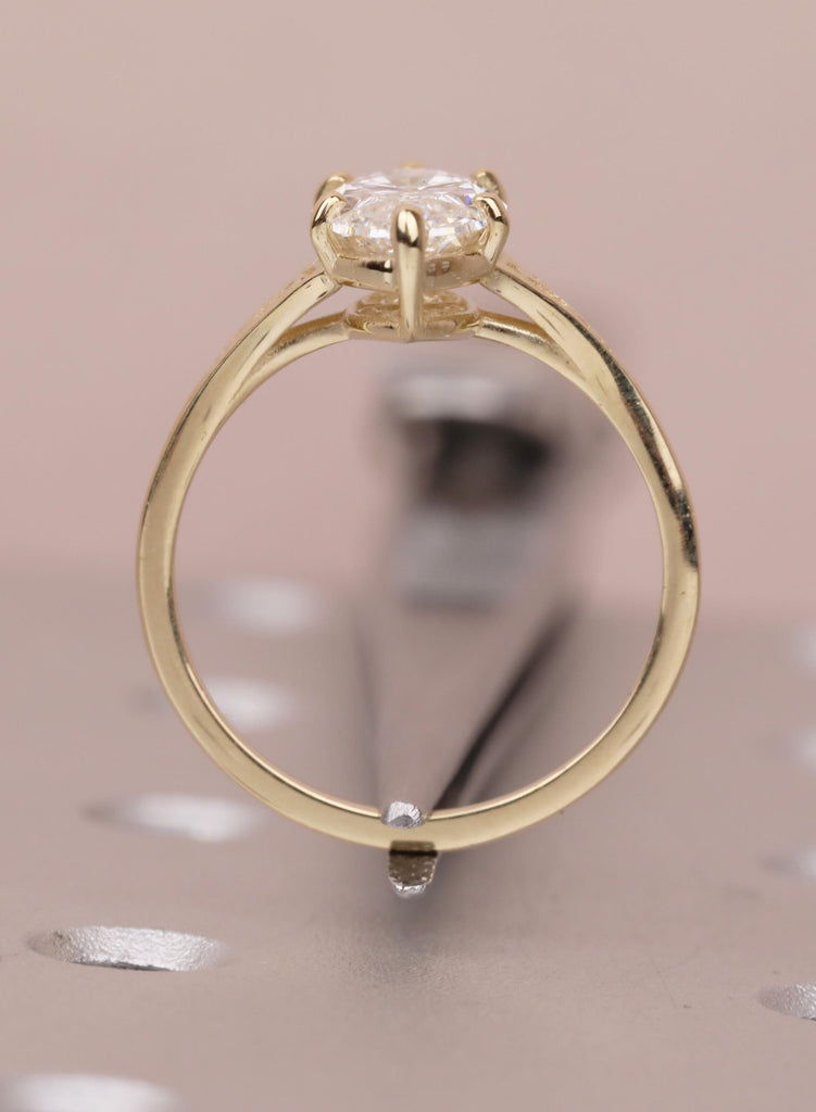 Vintage Lab Diamond Marquise Cut Victorian Filigree Ring, 14K Solid Gold Heirloom Proposal Ring, Custom Women's Wedding Anniversary Ring image #11