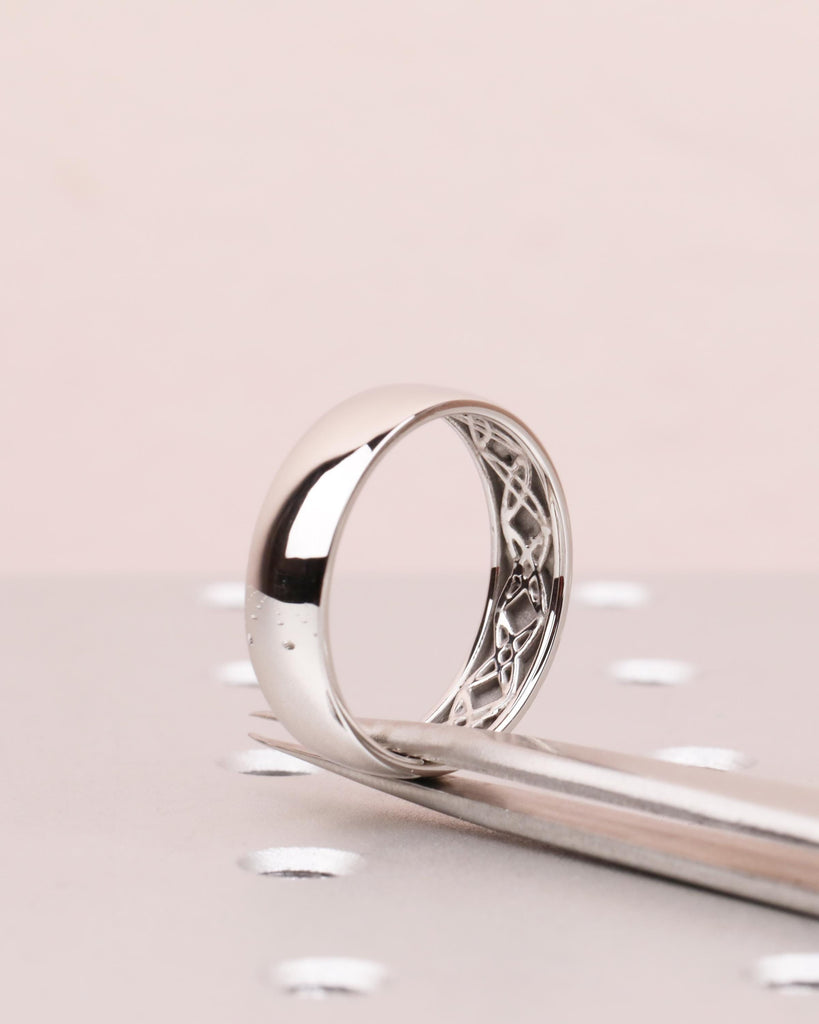Platinum Hidden Celtic Knot Wedding Band, Custom Men's Eternity Ring, Timeless Celtic Design image #6